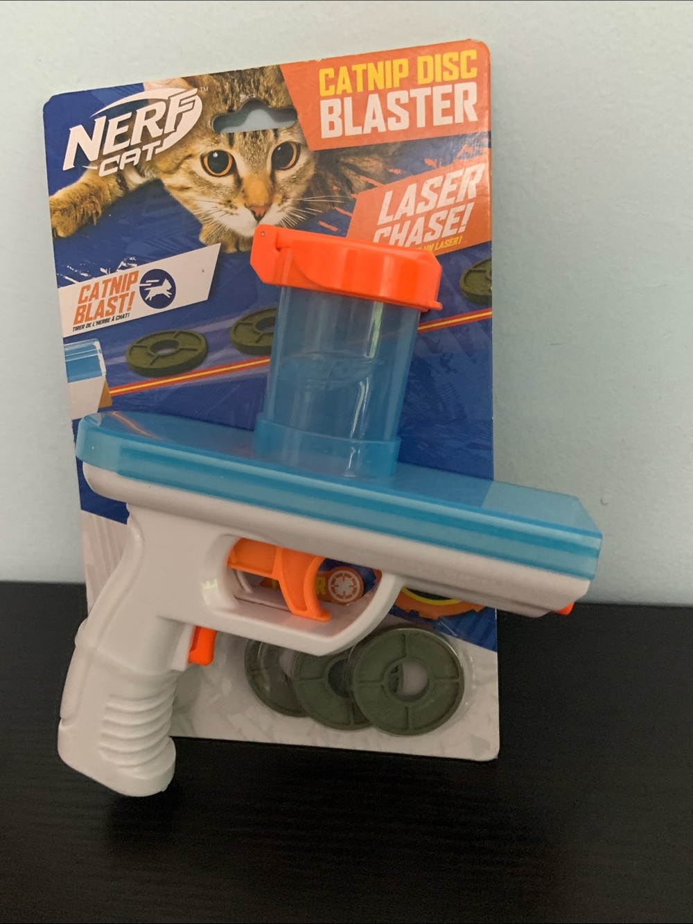 Nerf Catnip Disc Blaster/Laser Toy